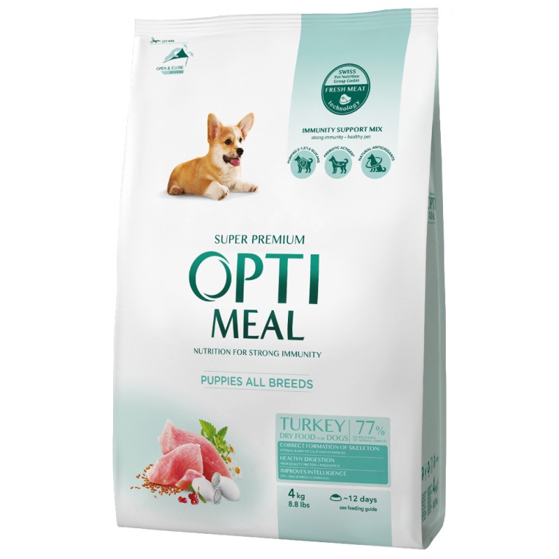 Optimeal Dog Puppy All Breed Сухий корм для цуценят всіх порід з індичкою
