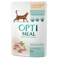 Optimeal Cat Adult Консерви для дорослих кішок з кроликом у білому соусі