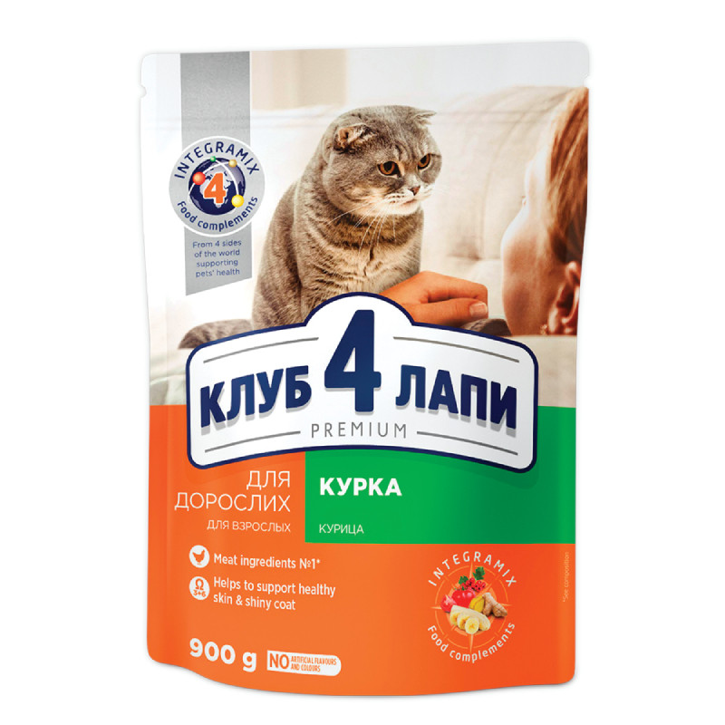 Club 4 Paws Premium Adult Chicken Сухий корм для дорослих кішок з куркою