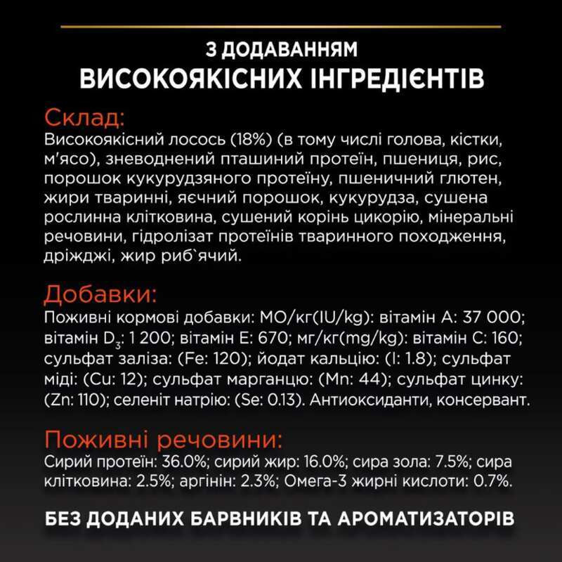 Pro Plan Adult Vital Functions Salmon Сухий корм для дорослих кішок з лососем