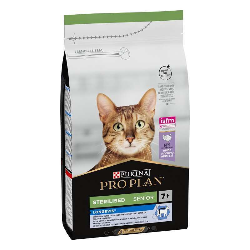 Pro Plan Senior 7+ Sterilised Longevis Turkey Сухий корм для стерилізованих кішок старше 7 років з індичкою