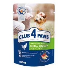 Club 4 Paws Premium Консерви для дорослих собак дрібних порід з куркою в желе