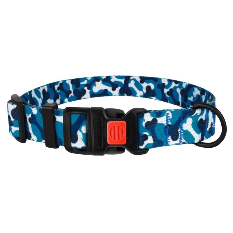 Bronzedog Urban Нашийник для собак пластикова застібка кісточка блакитний