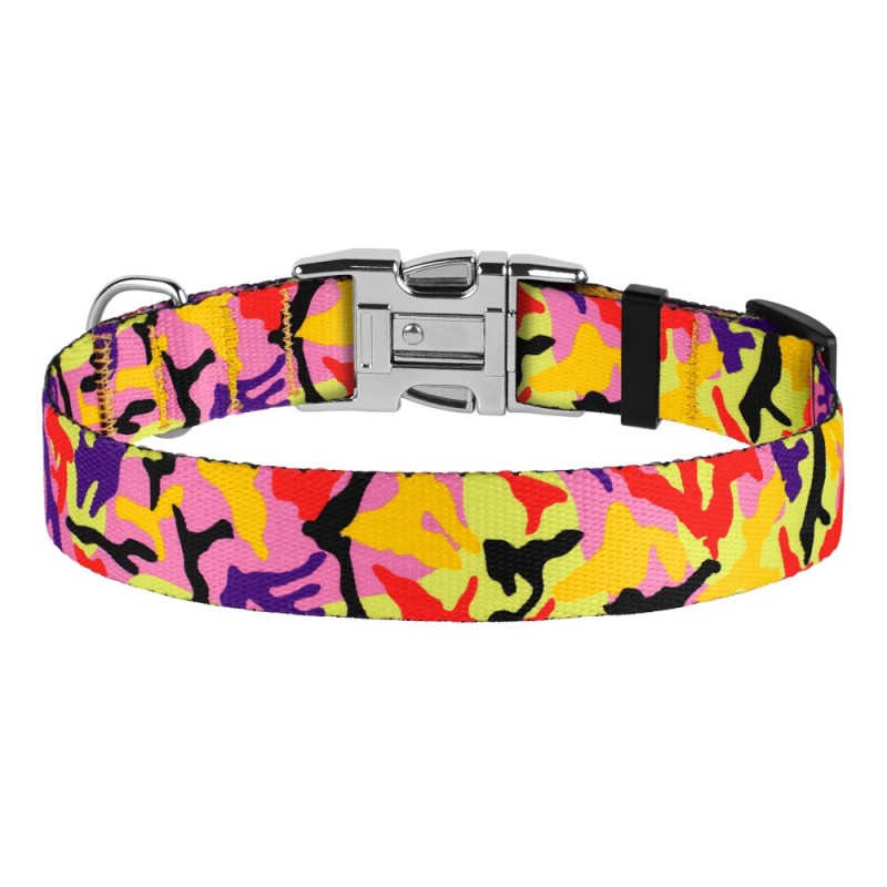 Bronzedog Urban Camo Нашийник для собак нейлоновий з металевою застібкою помаранчевий