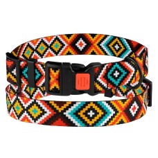 Bronzedog Urban Нашийник для собак гуцульський нейлоновий з пластиковою застібкою помаранчевий