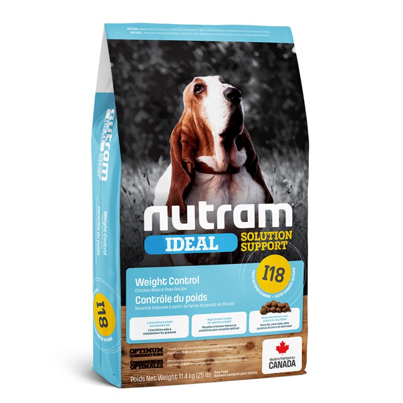 Nutram Ideal Adult Weight Control I18 Холістик корм для дорослих собак схильних до ожиріння