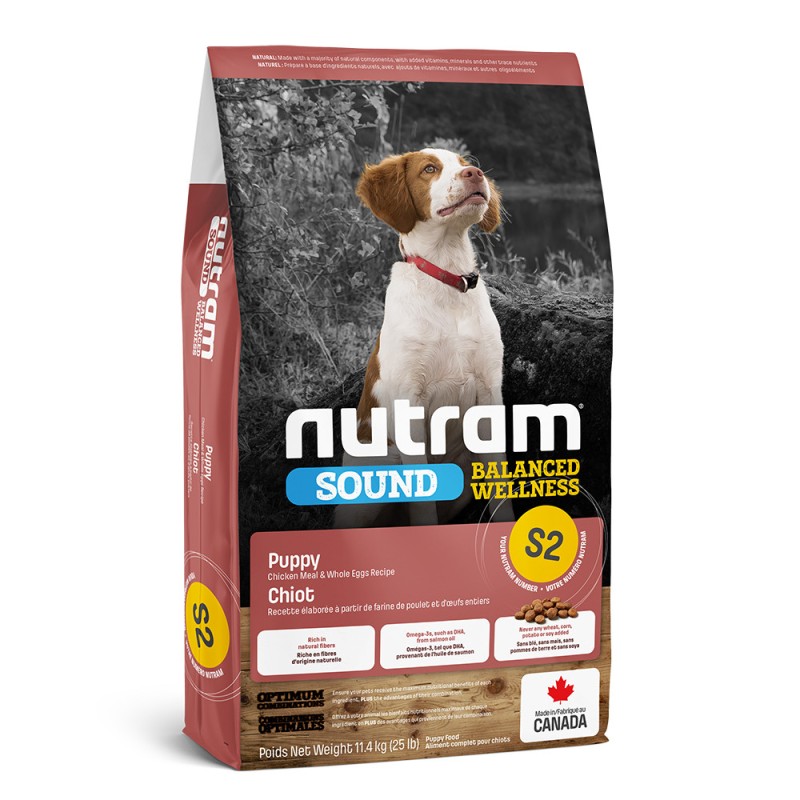 Nutram Sound Puppy S2 Холістик корм для цуценят з куркою та цільними яйцями