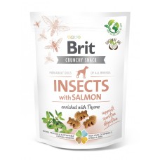 Brit Care Dog Crunchy Cracker Insects with Salmon Лакомства для взрослых собак с насекомыми и лососем