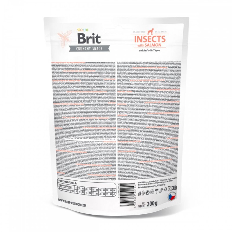 Brit Care Dog Crunchy Cracker Insects with Salmon Лакомства для взрослых собак с насекомыми и лососем