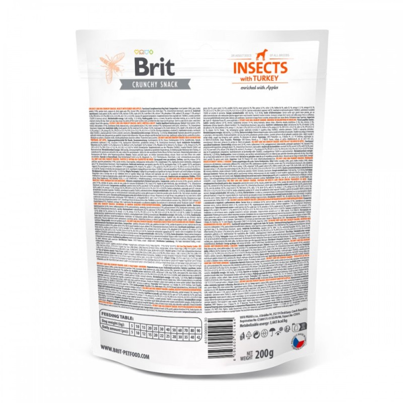 Brit Care Dog Crunchy Cracker Insects with Turkey Лакомства для взрослых собак с насекомыми и индейкой