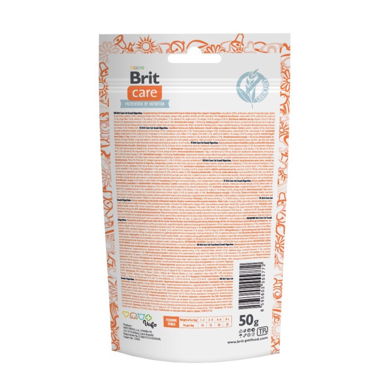 Brit Care Cat Adult Snack Digestion Ласощі для дорослих кішок для чутливого травлення