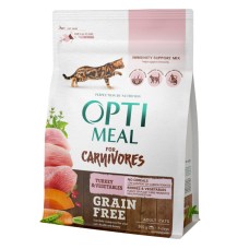 Optimeal Cat Adult for Carnivores Grain Free Беззерновий сухий корм для кішок з індичкою та овочами