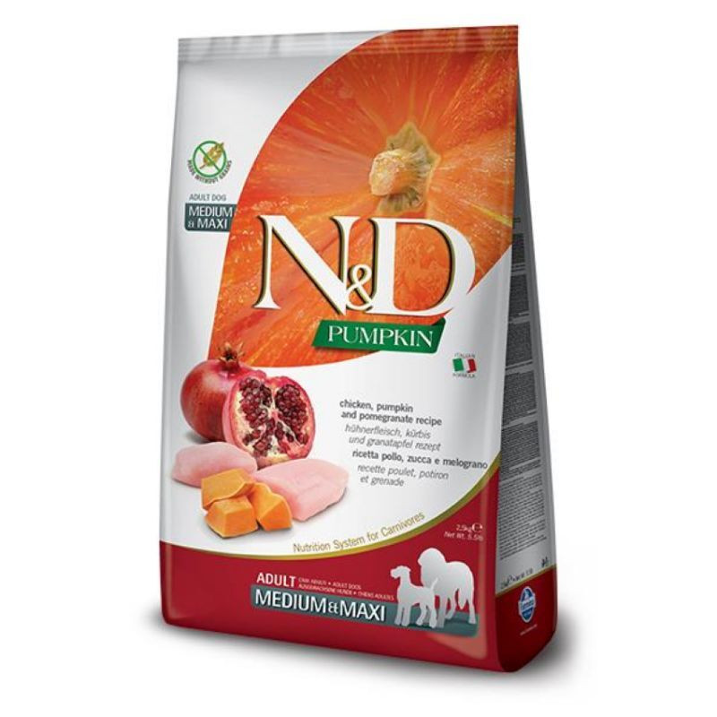 Farmina N&D Grain Free Pumpkin Chicken & Pomegranate Adult Medium & Maxi Сухий корм для собак середніх та великих порід з куркою та гранатом
