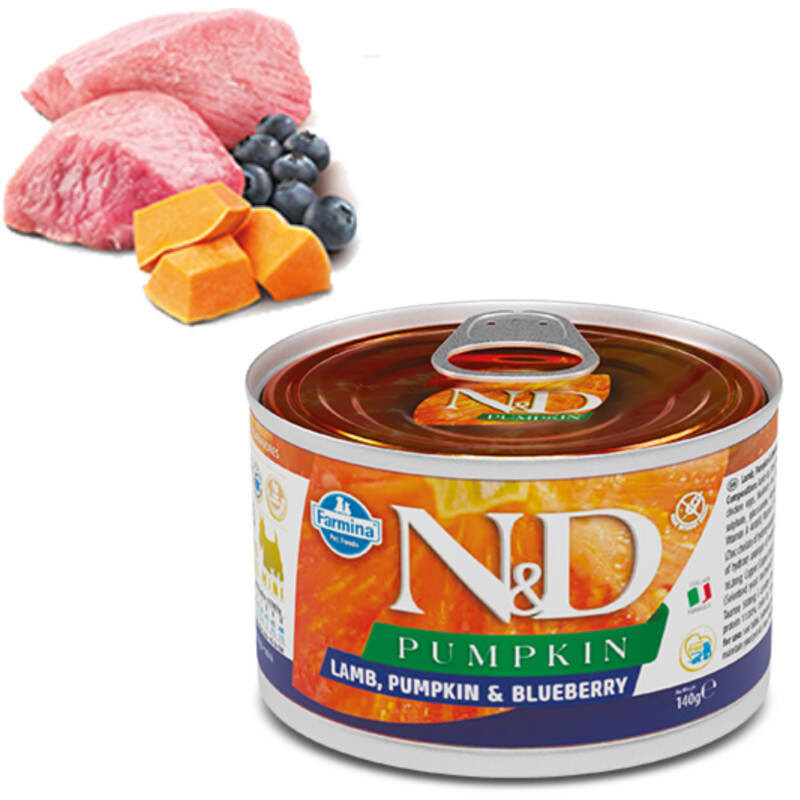 Farmina N&D Grain Free Pumpkin Lamb Adult Mini Вологий корм для собак дрібних порід з гарбузом, ягнятком та чорницею