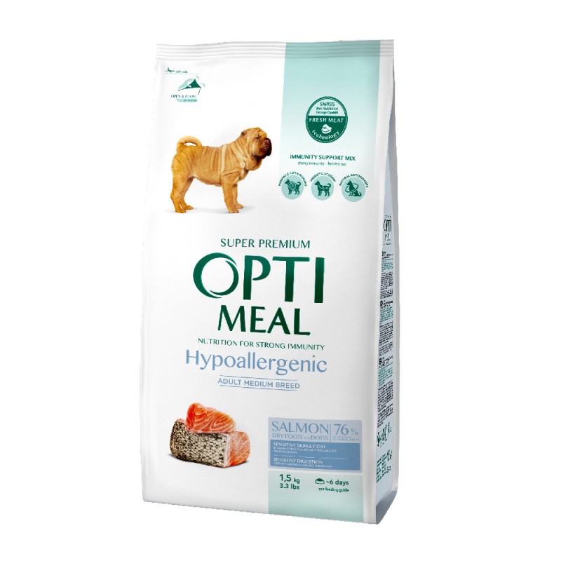 Optimeal Dog Adult Hypoallergenic Medium Гіпоалергенний сухий корм для дорослих собак середніх порід
