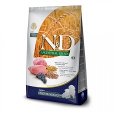 Farmina N&D Low Grain Lamb & Blueberry Puppy Medium & Maxi Сухий корм для цуценят середніх і великих порід з ягнятком та чорницею