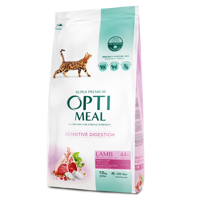 Optimeal Cat Adult Lamb Сухий корм для дорослих кішок з чутливим травленням з ягнятком