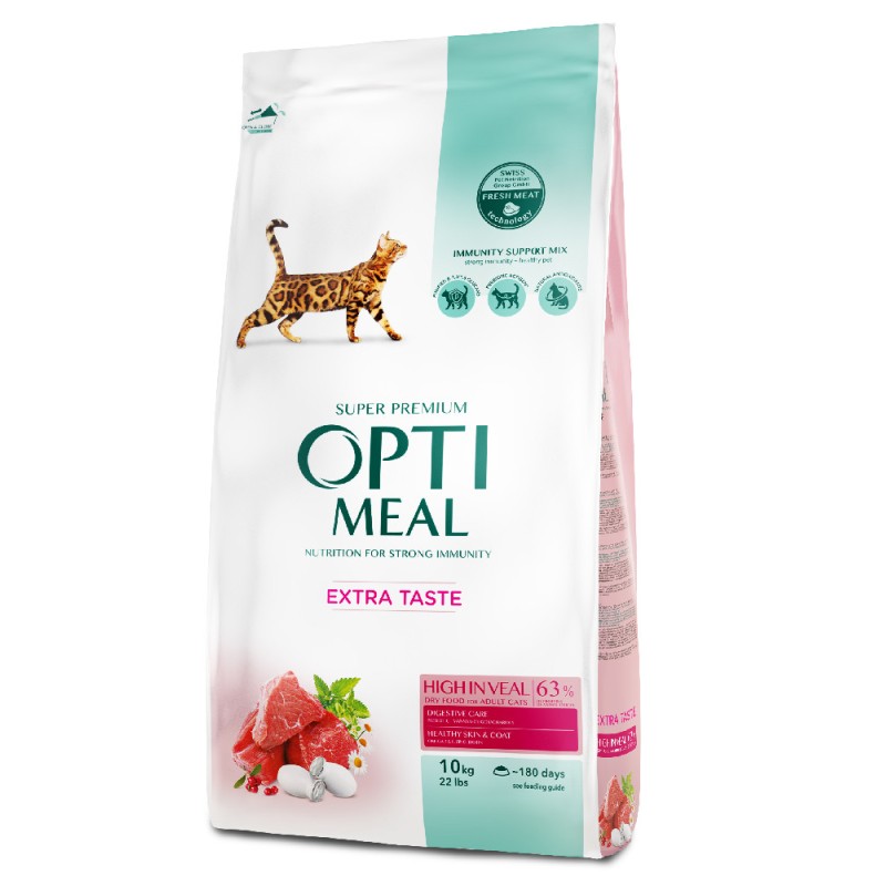 Optimeal Cat Adult High in Veal Сухий корм для дорослих кішок з телятиною