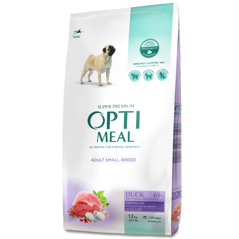 Optimeal Dog Small Adult Сухий корм для дорослих собак дрібних порід з качкою