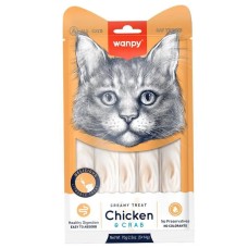 Wanpy Creamy Lickable Treats Chicken & Crab Ласощі для кішок рідкі курка та краб