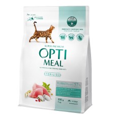 Optimeal Cat Adult Sterilised Turkey with Oat Сухий корм для дорослих стерилізованих кішок з індичкою та вівсом