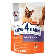 Club 4 Paws Premium Indoor 4 in 1 Сухий корм для дорослих кішок, що живуть у приміщенні