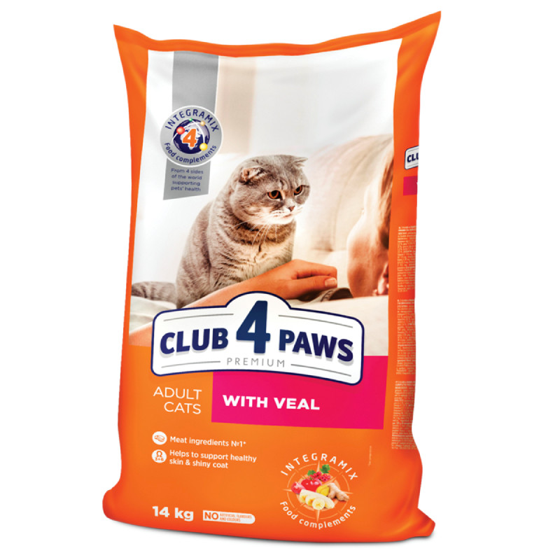 Club 4 Paws Premium Adult Veal Сухий корм для дорослих кішок з телятиною