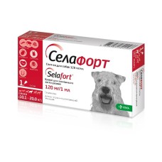 Selafort Селафорт Спот-он Краплі на холку від бліх та кліщів для собак від 10,1 до 20 кг