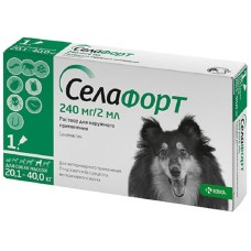 Selafort Селафорт Спот-он Краплі на холку від бліх та кліщів для собак від 20,1 до 40 кг