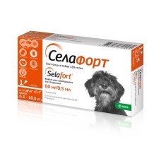 Selafort Селафорт Спот-он Краплі на холку від бліх та кліщів для собак від 5,1 до 10 кг