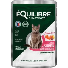 Equilibre & instinct Консерви для дорослих та стерилізованих кішок з лососем, ананасом та журавлиною в соусі