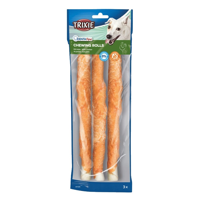 Trixie DentaFun Chicken Chewing Rolls Лакомства для собак палочки для чистки зубов с курицей