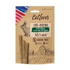 CatLover Cat-Sticks Rabbit Liver Grass Ласощі для кішок палички з кроликом, печінкою та котячою травою