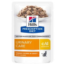 Hills Prescription Diet Urinary Care c/d Multicare Chicken Pouches Консерви для дорослих кішок при захворюванні сечовидільної системи з куркою