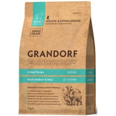 Grandorf Dog Adult Medium & Maxi 4 Meat Recipe Сухий корм для дорослих собак середніх та великих порід з 4-ма видами м'яса