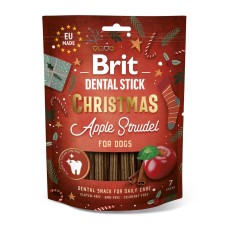 Brit Dental Stick Christmas Apple Strudel Різдвяні ласощі для собак для зубів з яблучним штруделем