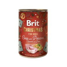 Brit Mono Protein Christmas Carp with Potatoes Різдвяні консерви для дорослих собак з коропом та картоплею
