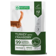 Nature's Protection Cat Adult Sterilised Turkey & Cranberry Консерви для стерилізованих кішок з індичкою та журавлиною