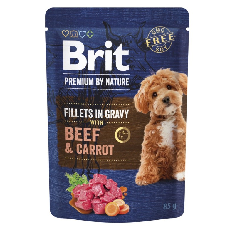 Brit Premium Dog Fillets in Gravy Beef and Carrot Консервы для собак малых пород филе в соусе с говядиной и морковью