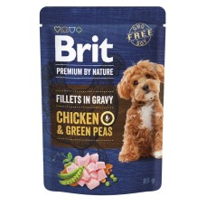 Brit Premium Dog Fillets in Gravy Chicken and Green Peas Консерви для собак малих порід філе в соусі з куркою та горошком