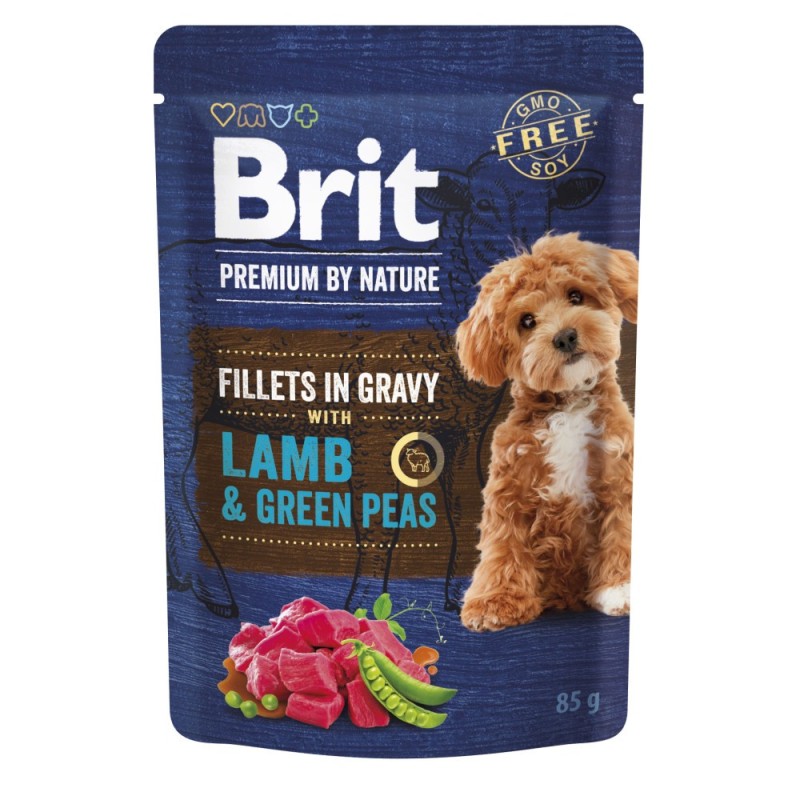 Brit Premium Dog Fillets in Gravy Lamb and Green Peas Консервы для собак малых пород филе в соусе с ягненком и горошком