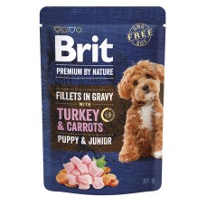 Brit Premium Dog Puppy Fillets in Gravy Turkey and Carrots Консерви для цуценят малих порід філе в соусі з індичкою та морквою